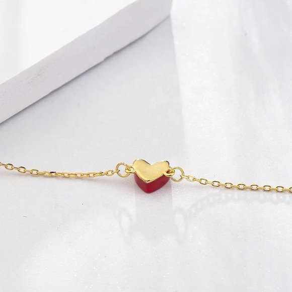 ๐HP๐Adorable 925 Heart Bracelet/Anklet - Picture 3 of 9
